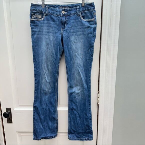 Maurices thick stitch denim boot cut jeans women's 11 12 - Picture 2 of 5